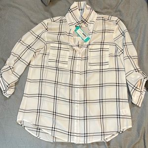 Fortune + Ivy size m plaid loose top